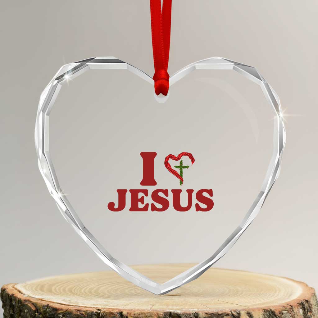 Jesus Christian Heart Crystal Glass Ornament Religious Faith Inspirational Bible Verse TS14 Transparent Glass 3'' Heart Print Your Wear