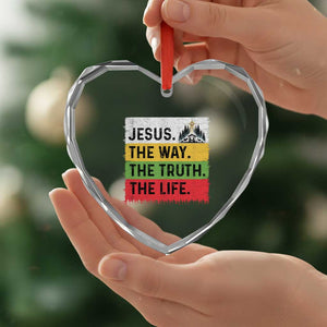 Jesus Christian Heart Crystal Glass Ornament The Way The Truth The Life Nativity Scene TS14 Print Your Wear