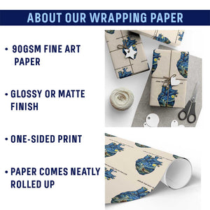 Jesus Christian Starry Night Wrapping Paper Roll The Way The Truth The Life TS14 Print Your Wear