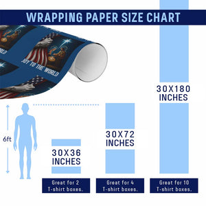 Jesus Christian Wrapping Paper Roll American Flag Joy To The World Christmas TS14 Print Your Wear