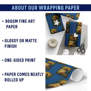 Jesus Christian Wrapping Paper Roll Hug Lamb Faith Easter TS14 Print Your Wear