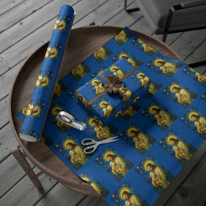 Jesus Christian Wrapping Paper Roll Hug Lamb Starry Night Van Gogh TS14 Blue Print Your Wear