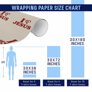 Jesus Christian Wrapping Paper Roll Religious Faith Inspirational Bible Verse TS14 Print Your Wear