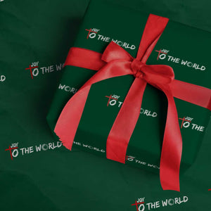 Jesus Christian Xmas Wrapping Paper Roll Joy To The World TS14 Green Print Your Wear