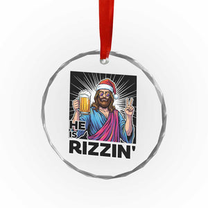 Jesus Christmas Crystal Glass Ornament Funny Drinking Beer Xmas Holiday TS14 Print Your Wear
