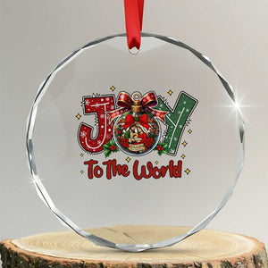 Jesus Christmas Crystal Glass Ornament Joy To The World TS14 Transparent Glass 3'' Circle Print Your Wear