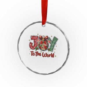 Jesus Christmas Crystal Glass Ornament Joy To The World TS14 Print Your Wear