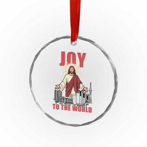 Jesus Christmas Crystal Glass Ornament Joy To The World Christian TS14 Print Your Wear