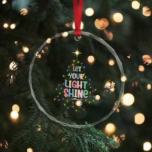 Jesus Christmas Crystal Glass Ornament Let Your Light Shine Matthew 5:16 TS14 Print Your Wear