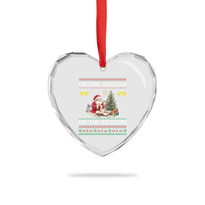 Jesus Christmas Heart Crystal Glass Ornament Santa With Jesus Baby Reason Xmas TS14 Print Your Wear