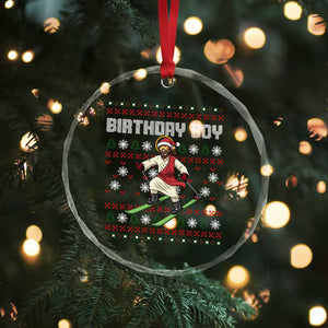 Jesus Christmas Meme Crystal Glass Ornament Snowboard Birthday Boy Ugly Xmas TS14 Print Your Wear