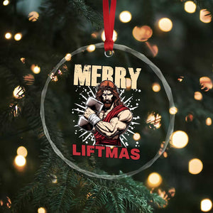 Jesus Gym Christmas Crystal Glass Ornament Merry Liftmas Xmas TS14 Print Your Wear