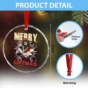 Jesus Gym Christmas Crystal Glass Ornament Merry Liftmas Xmas TS14 Print Your Wear