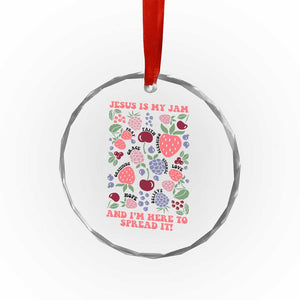 Jesus Is My Jam And I Am Here To Spread It Crystal Glass Ornament Christian Faith TS11 Print Your Wear