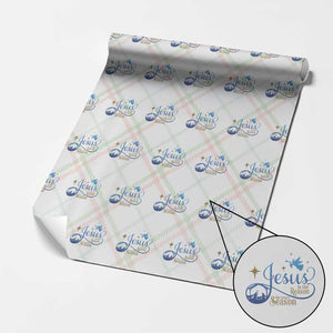 Jesus Is The Reason For The Season Wrapping Paper Roll Nativity Scene TS11 Christmas Plaid Print Your Wear