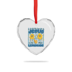 Jesus Lemonade Heart Crystal Glass Ornament Life Gave Me Some Lemons TS14 Print Your Wear