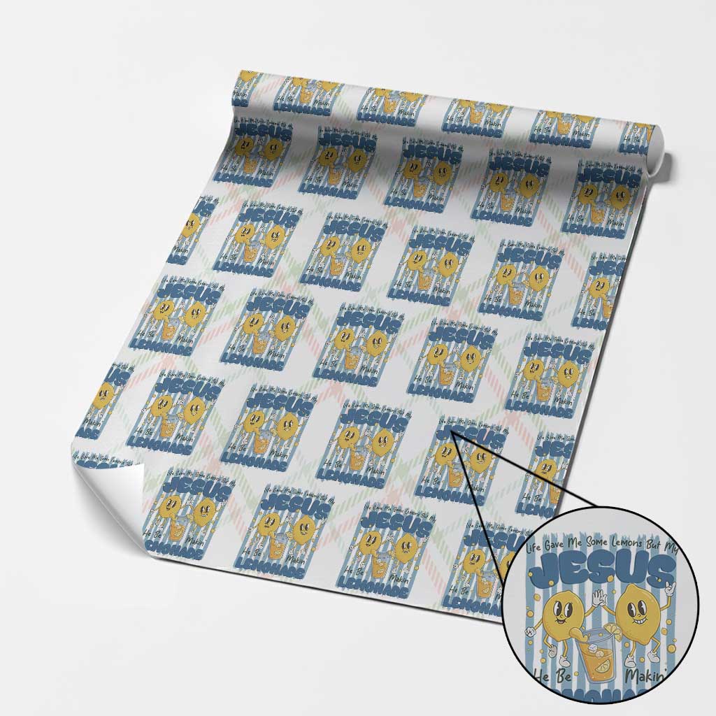 Jesus Lemonade Wrapping Paper Roll Life Gave Me Some Lemons TS14 Christmas Plaid Print Your Wear