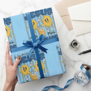 Jesus Lemonade Wrapping Paper Roll Life Gave Me Some Lemons TS14 Light Blue Print Your Wear