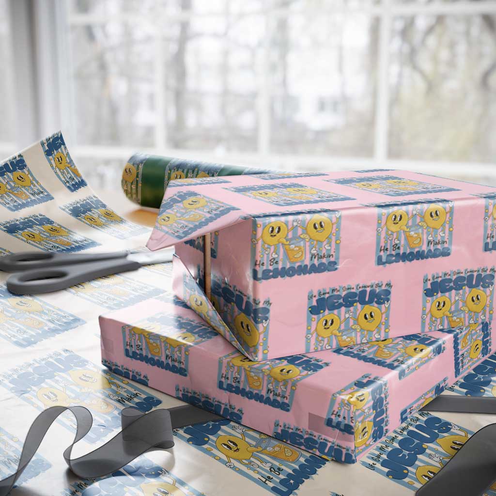 Jesus Lemonade Wrapping Paper Roll Life Gave Me Some Lemons TS14 Light Pink Print Your Wear