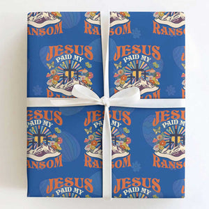 Jesus Paid My Ransom Wrapping Paper Roll Jesus Christian Faith Good Friday Bible Verse TS11 Royal Blue Print Your Wear