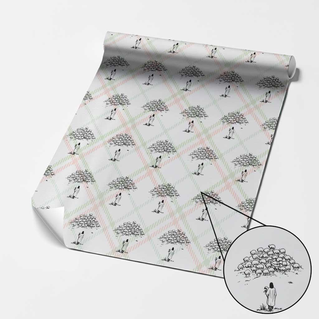 Jesus The Good Shepherd Minimalist Christian Wrapping Paper Roll Sheep Flock Faith Spiritual Inspirational Gift TS02 Christmas Plaid Print Your Wear