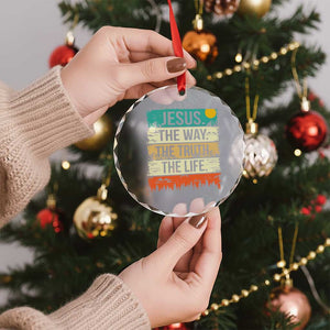 Jesus The Way The Truth The Life Crystal Glass Ornament Blessed Christians TS11 Print Your Wear