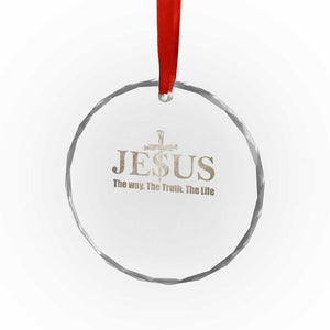 Jesus The Way The Truth The Life Crystal Glass Ornament Christian Cross Nails TS11 Print Your Wear