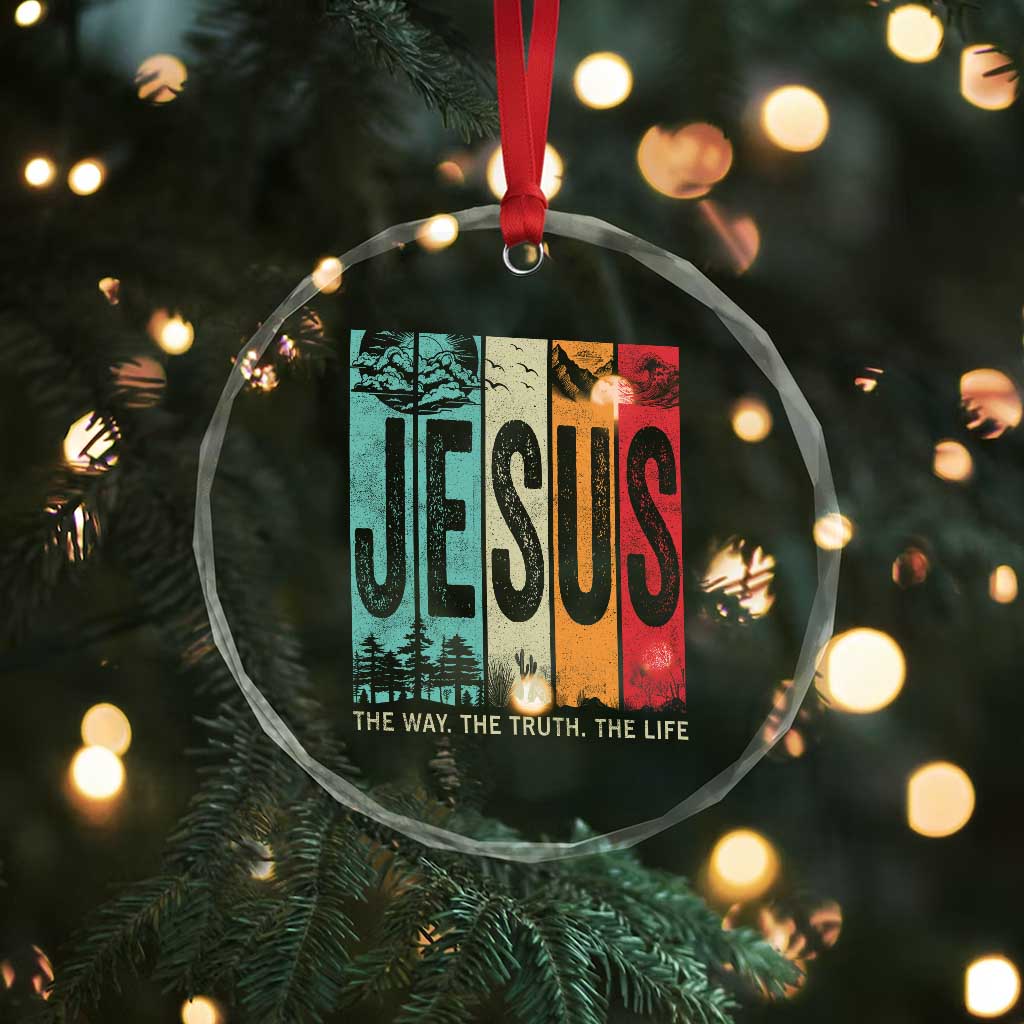 Jesus The Way The Truth The Life Crystal Glass Ornament Christian Worship TS11 Print Your Wear