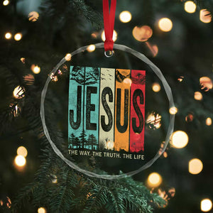 Jesus The Way The Truth The Life Crystal Glass Ornament Christian Worship TS11 Print Your Wear