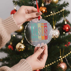 Jesus The Way The Truth The Life Crystal Glass Ornament Christian Worship TS11 Print Your Wear