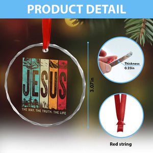 Jesus The Way The Truth The Life Crystal Glass Ornament Christian Worship TS11 Print Your Wear