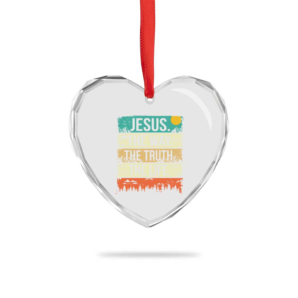 Jesus The Way The Truth The Life Heart Crystal Glass Ornament Blessed Christians TS11 Print Your Wear