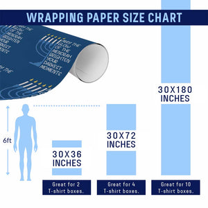 Jewish Faith and Pray Wrapping Paper Roll May The Glow Of The Menorah Brighten Your Darkest Moments TS02 Print Your Wear