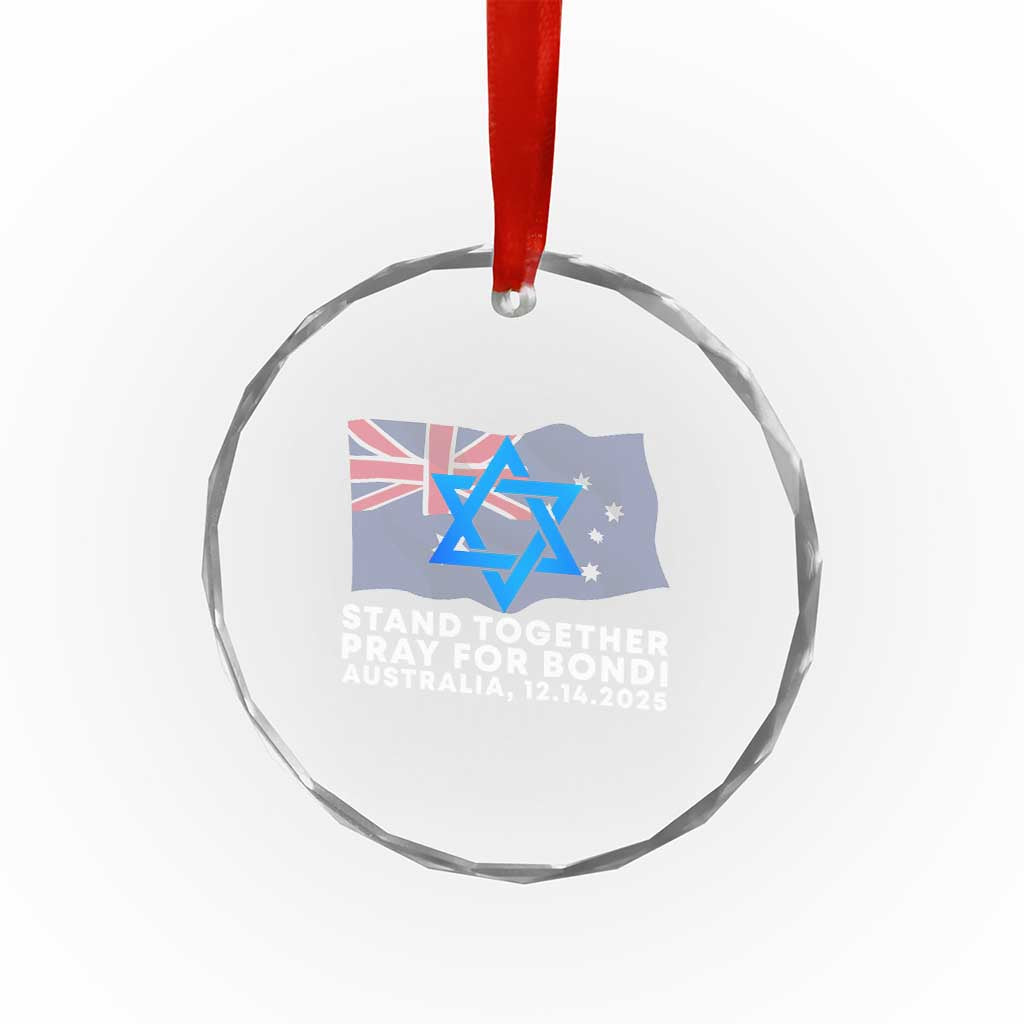 Jewish Strong Stand Together Crystal Glass Ornament Pray for Bondi Australia Hanukkah Dec 14 2025 Remembrance TS02 Print Your Wear