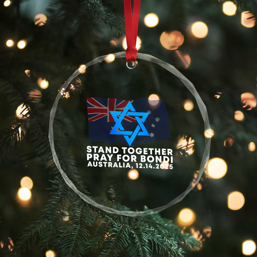 Jewish Strong Stand Together Crystal Glass Ornament Pray for Bondi Australia Hanukkah Dec 14 2025 Remembrance TS02 Print Your Wear