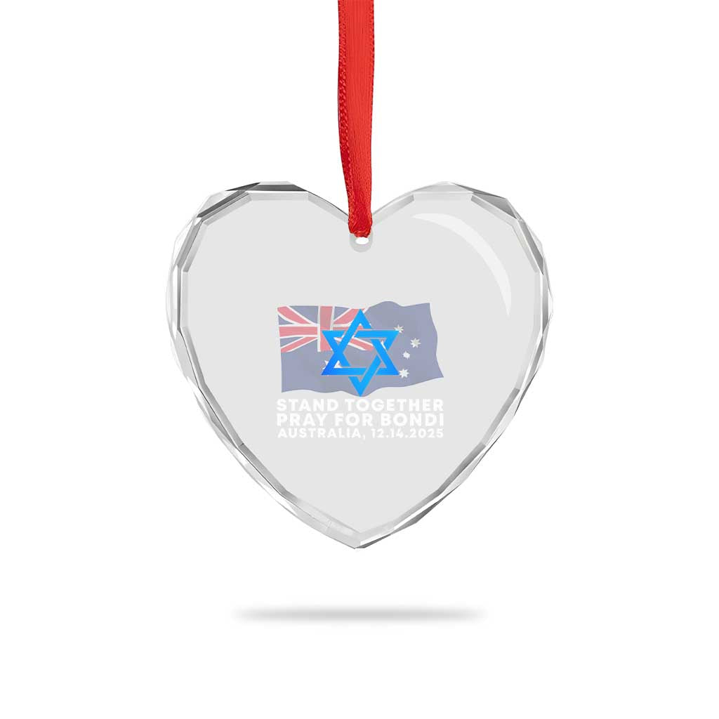 Jewish Strong Stand Together Heart Crystal Glass Ornament Pray for Bondi Australia Hanukkah Dec 14 2025 Remembrance TS02 Print Your Wear