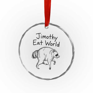 Jimothy Eat World Funny Music Parody Crystal Glass Ornament Viral Seattle Raccoon Trash Panda Meme