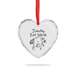 Jimothy Eat World Funny Music Parody Heart Crystal Glass Ornament Viral Seattle Raccoon Trash Panda Meme