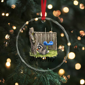 Jimothy Raccoon Crystal Glass Ornament Cute Seattle Trash Panda Viral Meme