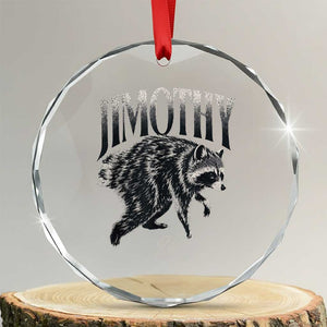Jimothy Raccoon Crystal Glass Ornament Funny Seattle Trash Panda Wildlife