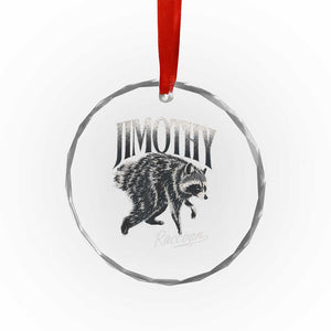 Jimothy Raccoon Crystal Glass Ornament Funny Seattle Trash Panda Wildlife