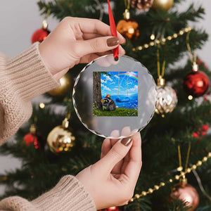 Jimothy Raccoon Dreamcore Crystal Glass Ornament Seattle Trash Panda Gen Z Humor Rainbow Aesthetic
