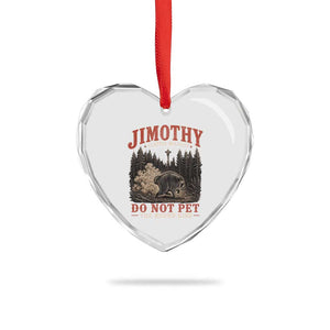 Jimothy Raccoon Seattle Wildlife Heart Crystal Glass Ornament Do Not Pet The Round King Funny Viral Trash Panda