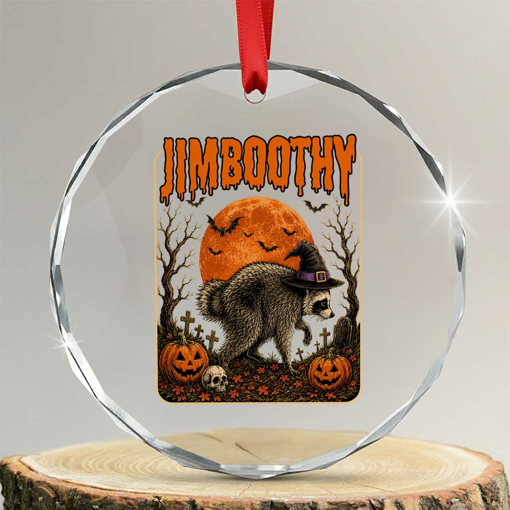 Jimothy Seattle Raccoon Halloween Crystal Glass Ornament Funny Trash Panda Meme Gift TS14 Transparent Glass 3'' Circle Print Your Wear
