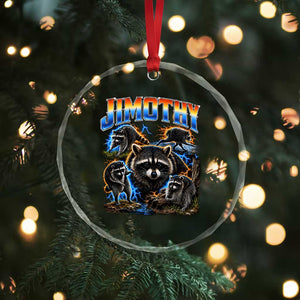 Jimothy the Raccoon Vintage 90s Bootleg Lightning Graphic Crystal Glass Ornament Viral Seattle Trash Panda