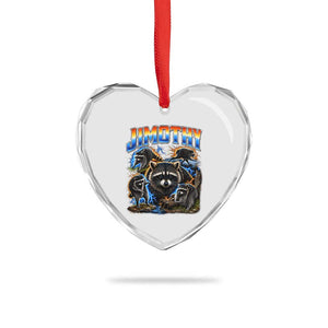 Jimothy the Raccoon Vintage 90s Bootleg Lightning Graphic Heart Crystal Glass Ornament Viral Seattle Trash Panda