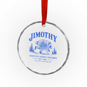 Jimothy Viral Raccoon From Seattle Crystal Glass Ornament Funny Trash Panda Wildlife Seattle Feral Legend