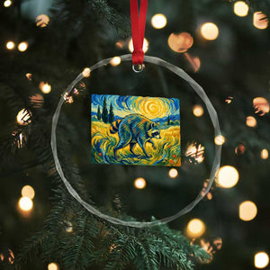 Jimothy Viral Seattle Raccoon Starry Night Style Graphic Crystal Glass Ornament Trash Panda Feral Legend Supporter