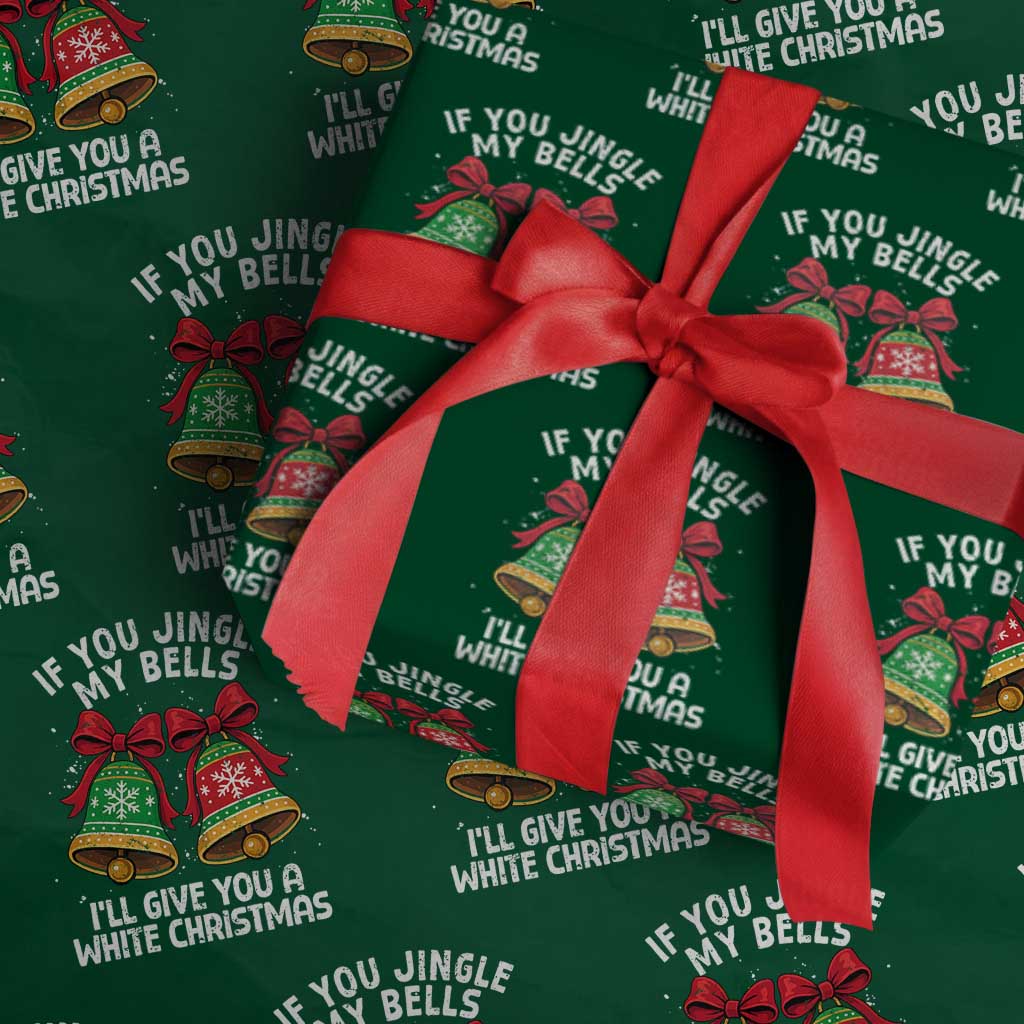Jingle Bell Christmas Wrapping Paper Roll Funny Naughty White Elephant Gag Gift Exchange TS10 Green Print Your Wear