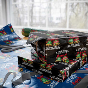 Jingle Bell Christmas Wrapping Paper Roll Funny Naughty White Elephant Gag Gift Exchange TS10 Black Print Your Wear